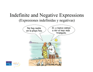 Indefinite and Negative Expressions