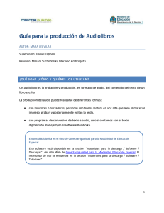Guía para la producción de Audiolibros