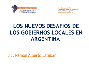 los nuevos desafios de los gobiernos locales en argentina