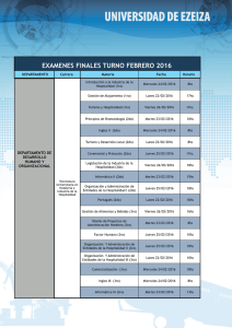 exámenes finales turno febrero 2016