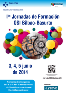 Ias Jornadas de Formación OSI Bilbao-Basurto