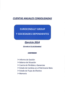 Información Financiera Anual 2014 Cuentas Anuales Consolidadas
