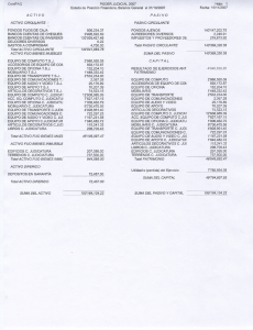 COMPAQ A C TI VO ACTIVO CIRG.ULANTE ` FONDOS FIJOS DE