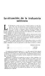 La situación de la industria salitrera