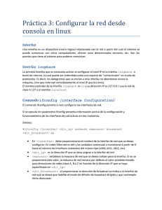 Práctica 3: Configurar la red desde consola en linux