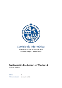 Configuración de la conexión para Windows 7