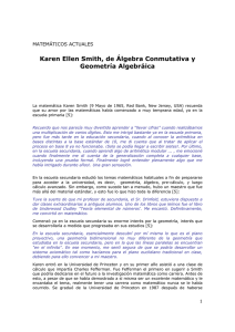 Karen Ellen Smith, de Álgebra Conmutativa y Geometría