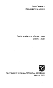 Luis Cabrera pensamiento y accion, estudio introductorio (Luis