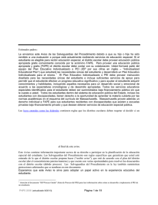 Parent`s Notice of Procedural Safeguards - Spanish