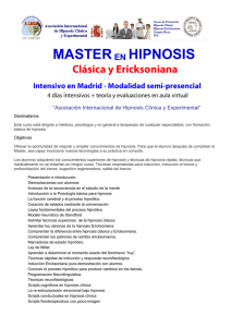 masteren hipnosis - Curso de Hipnosis