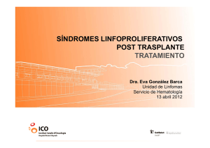 síndromes linfoproliferativos post trasplante tratamiento