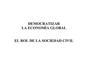 democratizar la econom&iacute;a global el rol de la sociedad civil