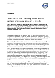 Jean-Claude Van Damme y Volvo Trucks realizan una proeza única