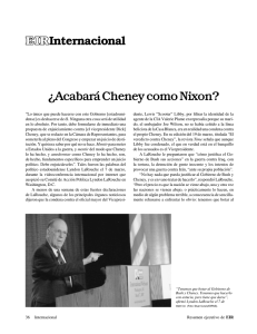 ¿Acabara´ Cheney como Nixon?