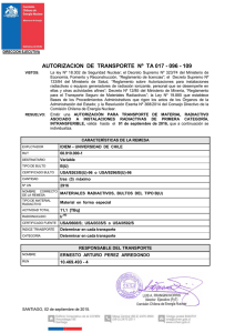 DSNR (O) Nº /97 - Comisión Chilena de Energía Nuclear