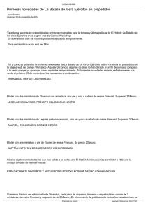 Primeras novedades de La Batalla de los 5 Ejércitos en prepedidos