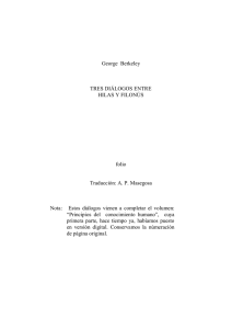 George Berkeley TRES DIÁLOGOS ENTRE HILAS Y FILONÚS folio