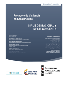 Protocolo de Vigilancia en Salud Pública SIFILIS GESTACIONAL Y