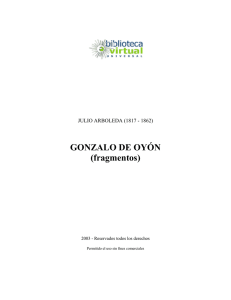 GONZALO DE OYÓN (fragmentos) - Biblioteca Virtual Universal