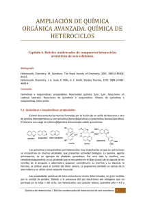 ampliacion de quimica organica avanzada. quimica de heterociclos