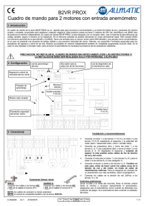 Instrucción centralita B2VR PROX