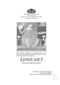 Lengua I - Página del CIU - Universidad Simón Bolívar