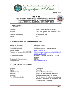Ficha técnica descriptiva de la Estación ERSA Riobamba -EREC