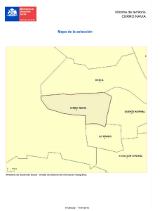 Informe de territorio CERRO NAVIA Mapa de la selección