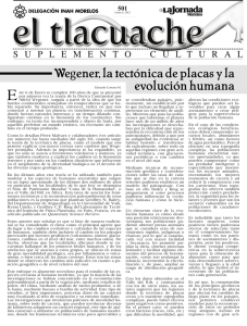 Wegener, la tectónica de placas y la evolución humana