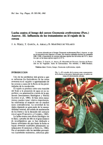Lucha contra el hongo del cerezo Gnomonia erythrostoma (Pers