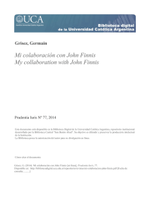 Mi colaboración con John Finnis