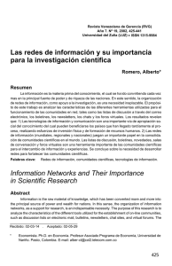 Las redes de información y su importancia para la investigación