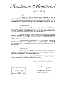 Secretario General del Ministerio de la Producción, solicita la