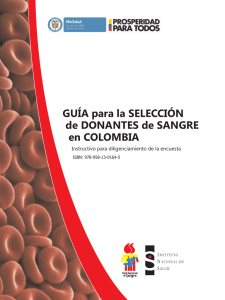 Guía para Selección de Donantes de Sangre en Colombia 2013
