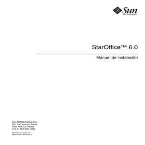 StarOffice 6.0 Software Setup Guide, Spanish