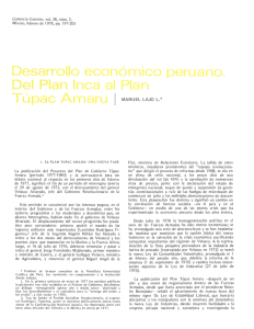 Desarrollo económico peruano. Del Plan Inca al Plan Túpac Amaru 1