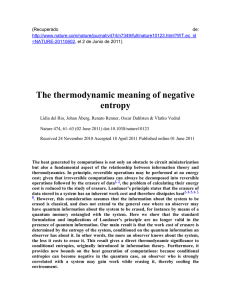 The thermodynamic meaning of negative entropy