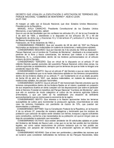 Decreto de 1942 - Parque Nacional Cumbres de Monterrey