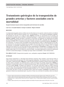 Tratamiento quirúrgico de la transposición de grandes arterias y