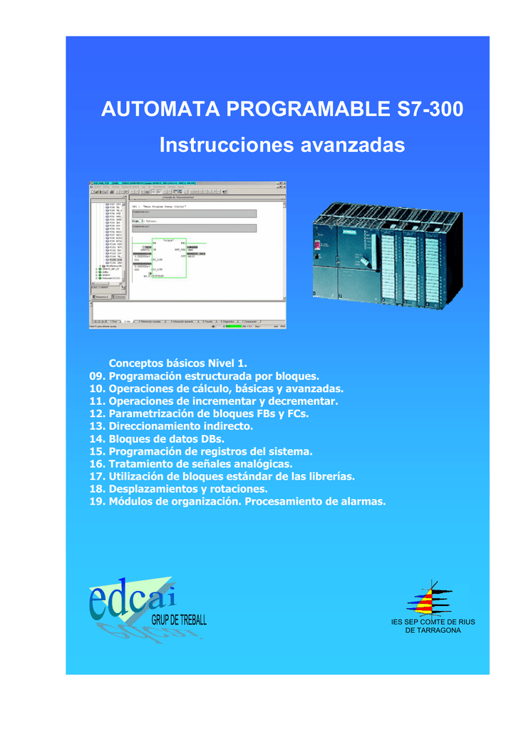 AUTOMATA PROGRAMABLE S7-300 Instrucciones Avanzadas