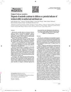 Diagnosis of metabolic syndrome in children as a