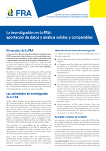 La investigación en la FRA - European Union Agency for