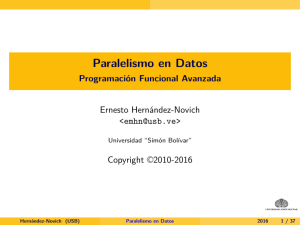 Paralelismo en Datos - Universidad Simón Bolívar