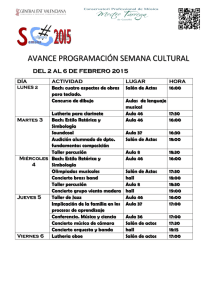 Avance semana cultural 2015 pdf