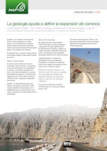La geología ayuda a definir la expansión de caminos