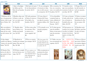 calendario con salmos marzo 2016