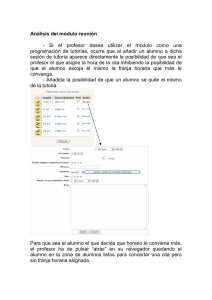 Análisis del módulo reunión - Si el profesor desea utilizar el