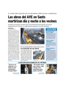 Las obras del AVE en Sants martirizan día y noche a los vecinos