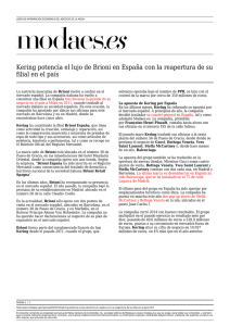 Kering potencia el lujo de Brioni en España con la reapertura de su