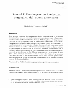 Samuel P. Huntington: un intelectual pragmático del